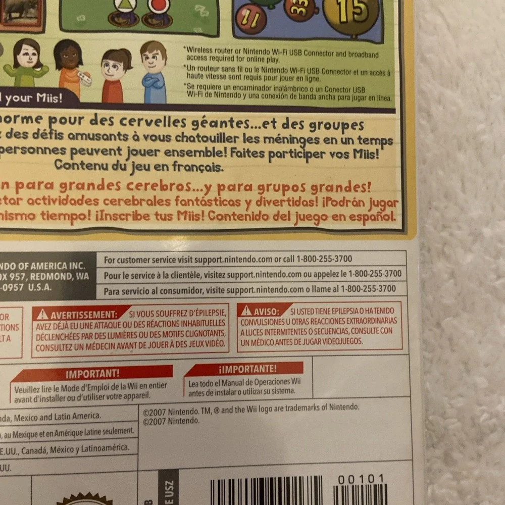 Big Brain Academy Wii Degree Nintendo Wii 2007 Complete CIB‎